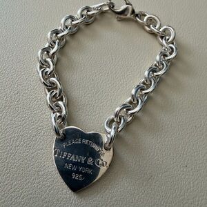 Tiffany & Co. Silver Heart Charm Bracelet